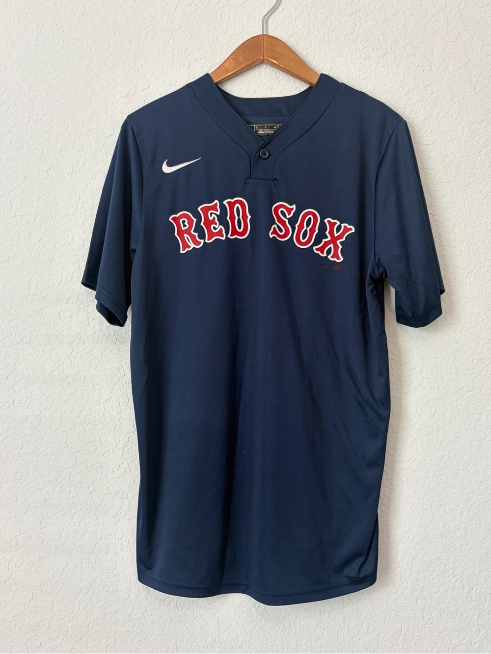 Nike Navy Blue Red Sox Short-Sleeve Baseball Jersey